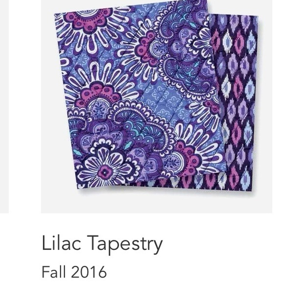 VERA BRADLEY Lilac Tapestry Lighten Up Essentials L Backpack Purple 2016 Pink - Picture 17 of 17